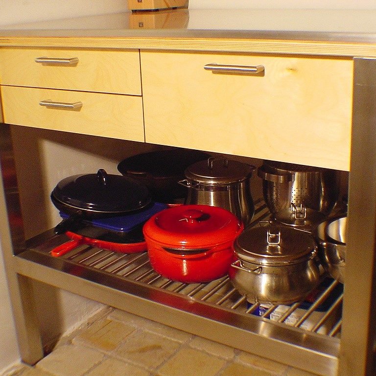 Keuken op maat in Leiden, berken en RVS