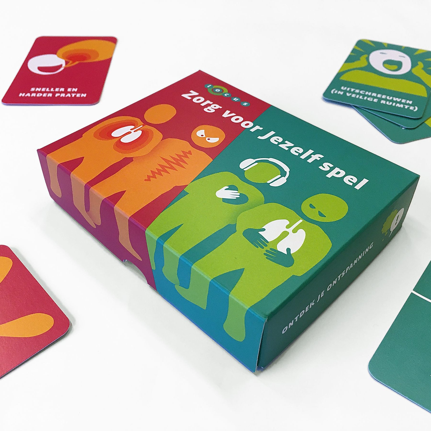 Locus Zorg voor Jezelf spel spellendoos ontwerp